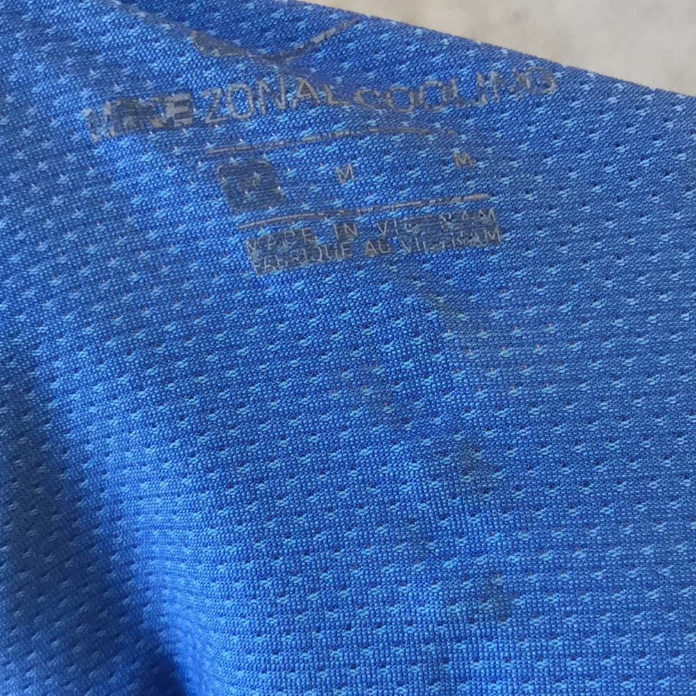 Nike Running Zonal Cooling Short Sleeve Blue Shirt Men's Medium - Picture 6 of 10